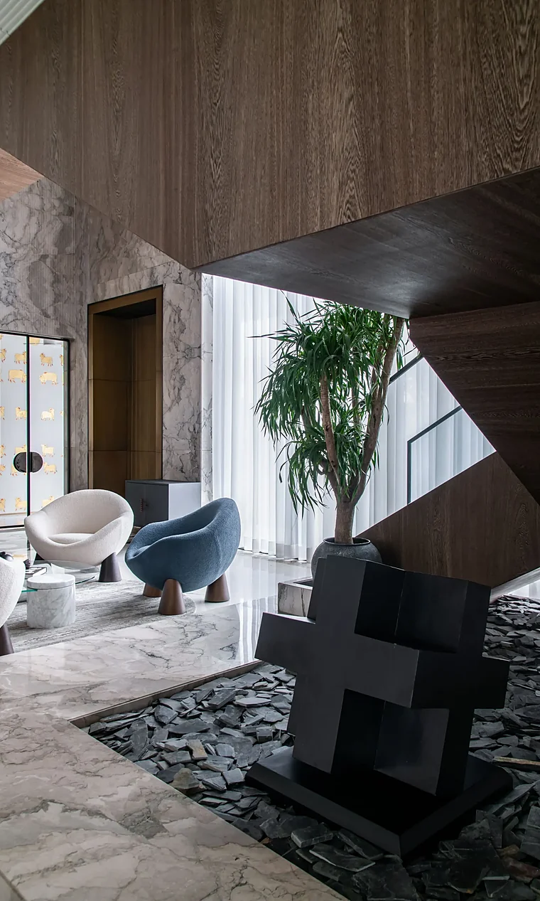 Luxury interiors with premium materials