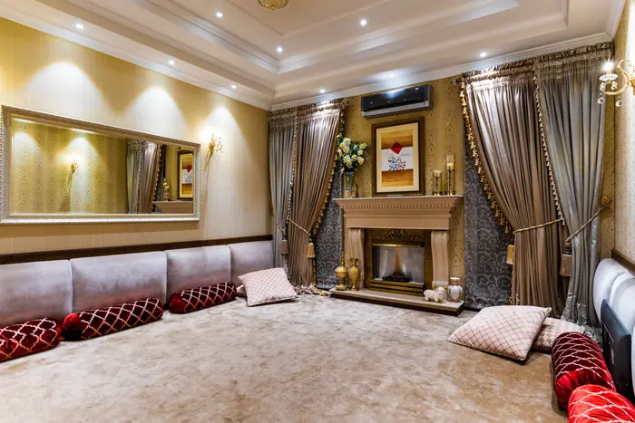 Curated wall styling in a luxury interior